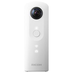 Pentax Ricoh THETA SC Action Camera, HD 1080p, 14MP, 360° Recording, Wi-Fi with Soft Case White